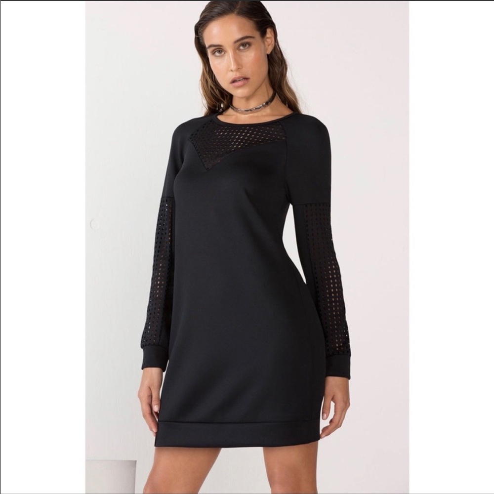 BNWT Fabletics TILLY Sweatshirt Dress Black XXS